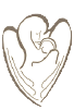 angel holding child logo
